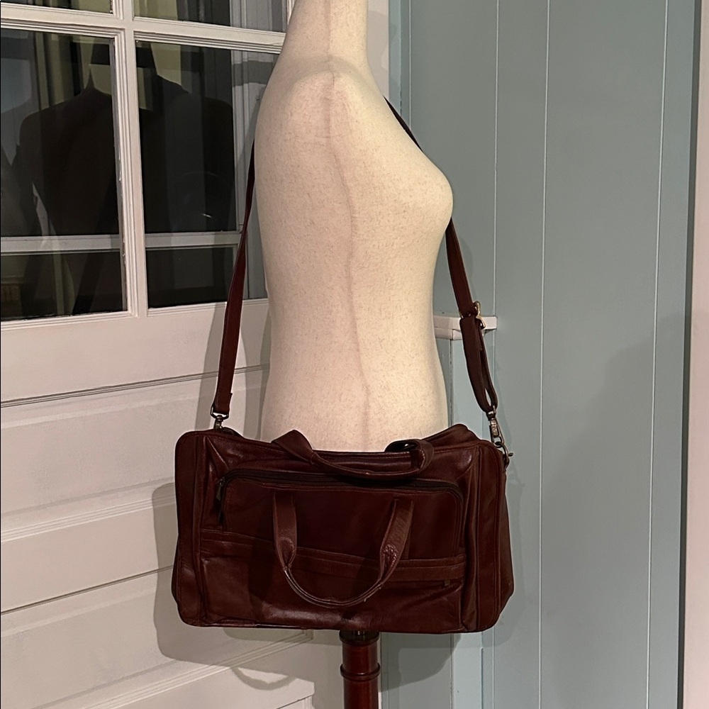Brown Leather Shoulder Work Bag